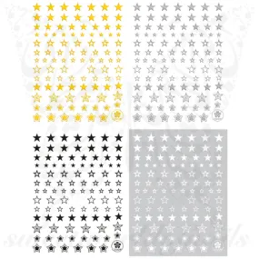 Metallic Star Nail Art Nail Stickers