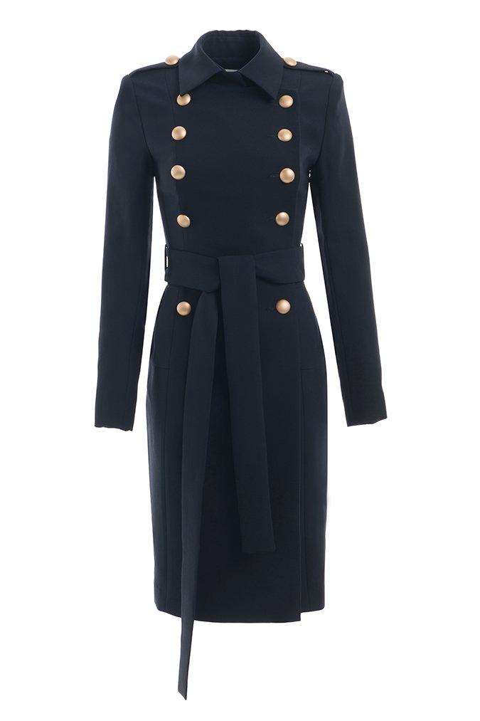 Misha Collection Andrea Trench Coat - Navy