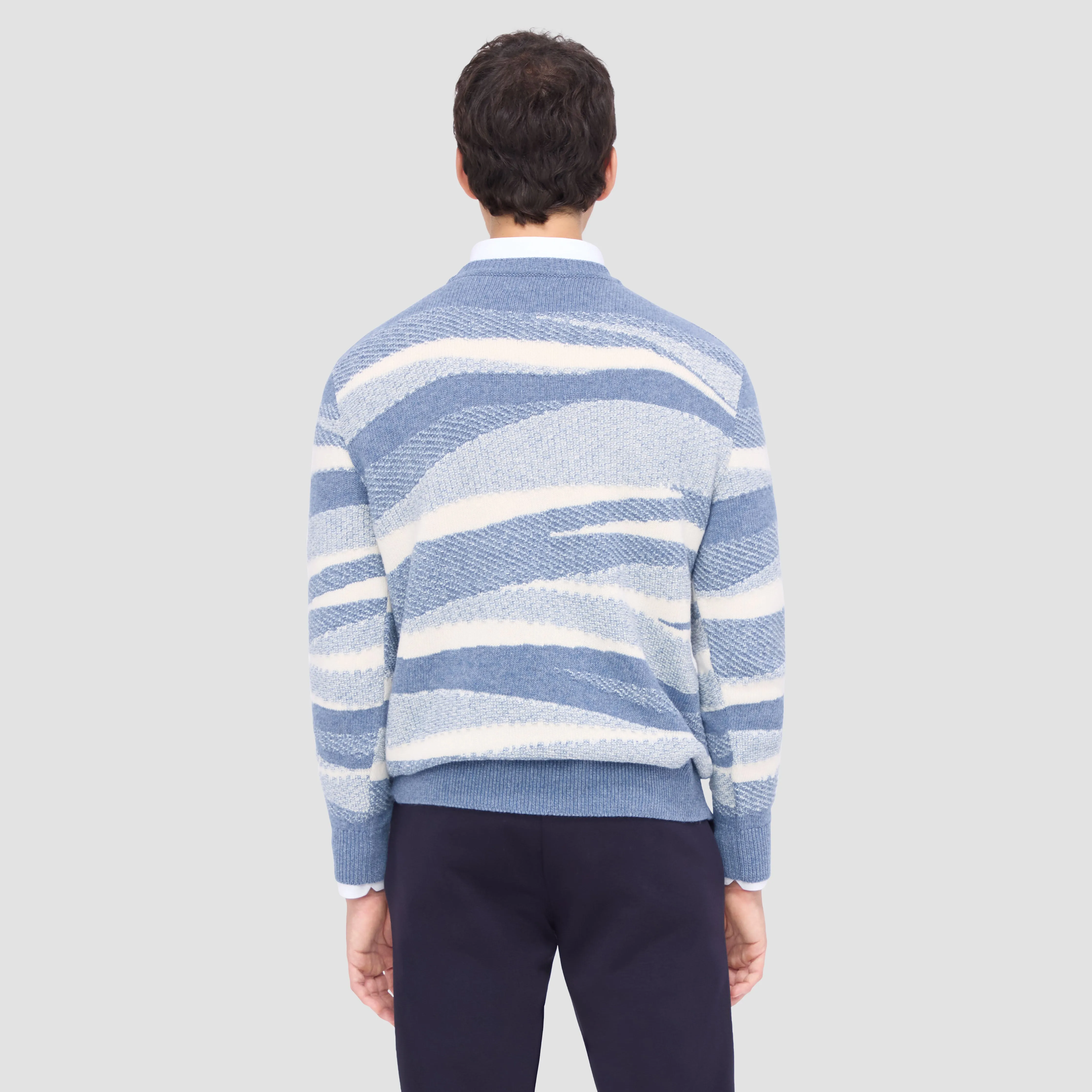 Mixed Stitch Crew Neck Sweater