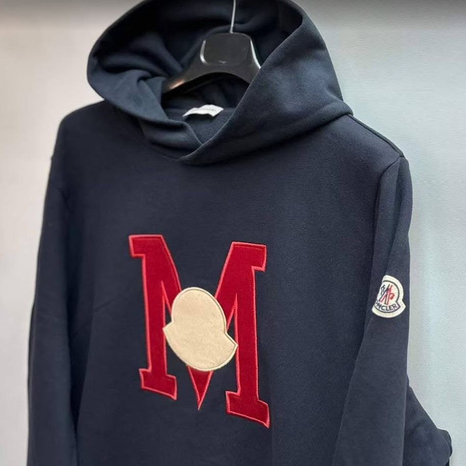 MONCLER  |Embroidered Monogram Hoodie