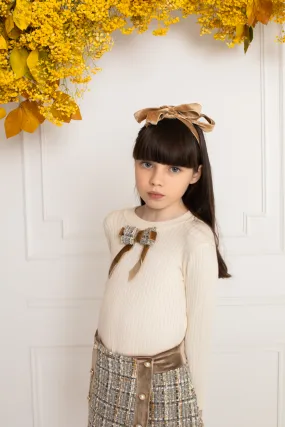 Patachou Girls Sweater - Ecru