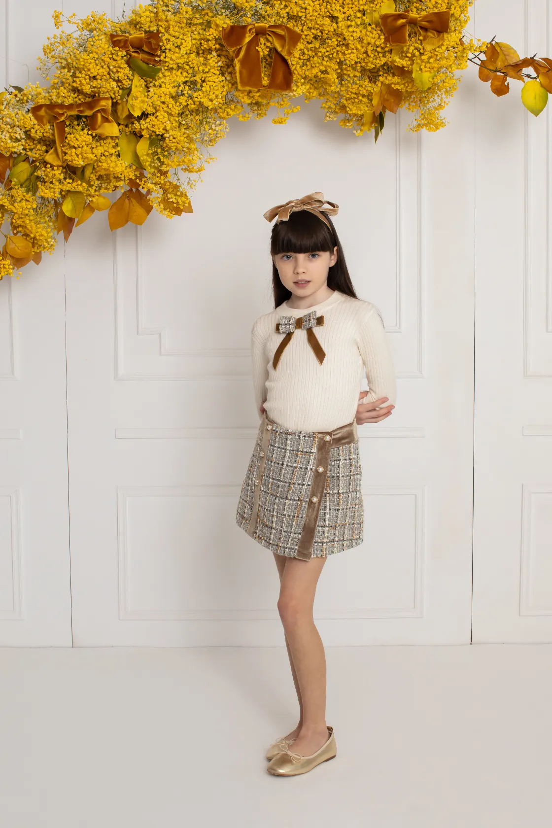 Patachou Girls Sweater - Ecru