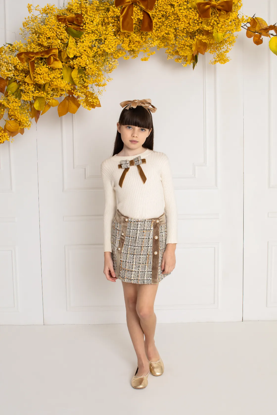 Patachou Girls Sweater - Ecru