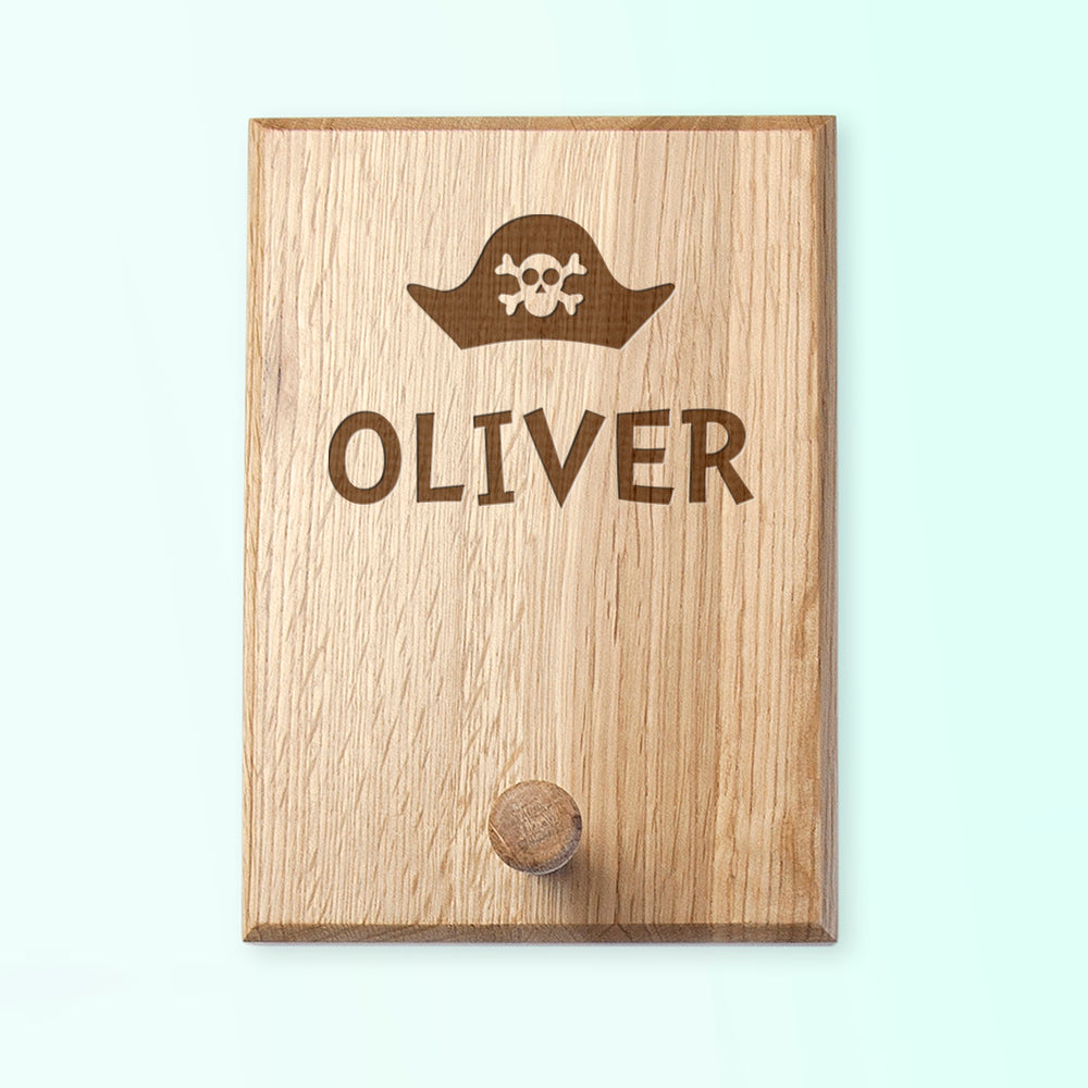 Personalised Pirate Hat Peg Hook