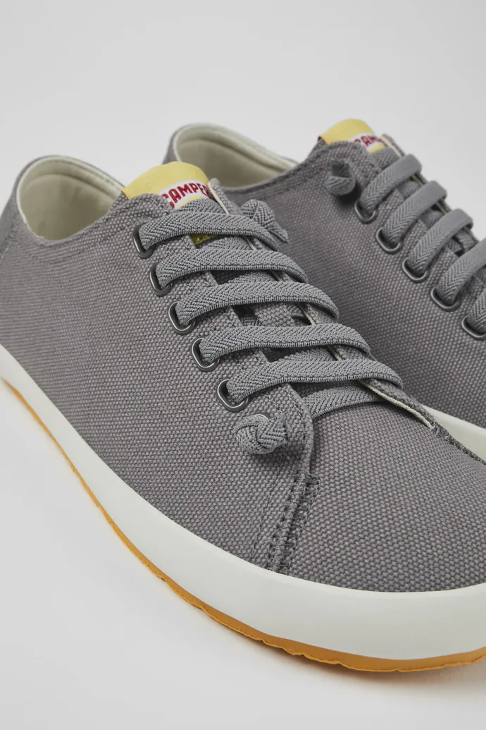 Peu Rambla Gray Textile Sneaker for Men