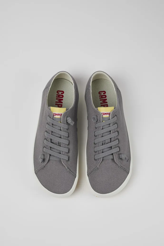 Peu Rambla Gray Textile Sneaker for Men