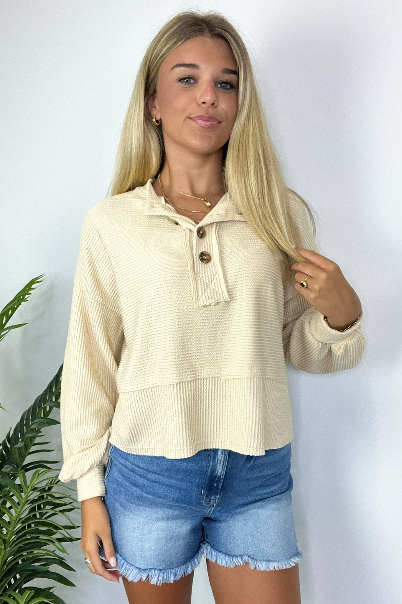 Pheonixx Henley Button Sweater