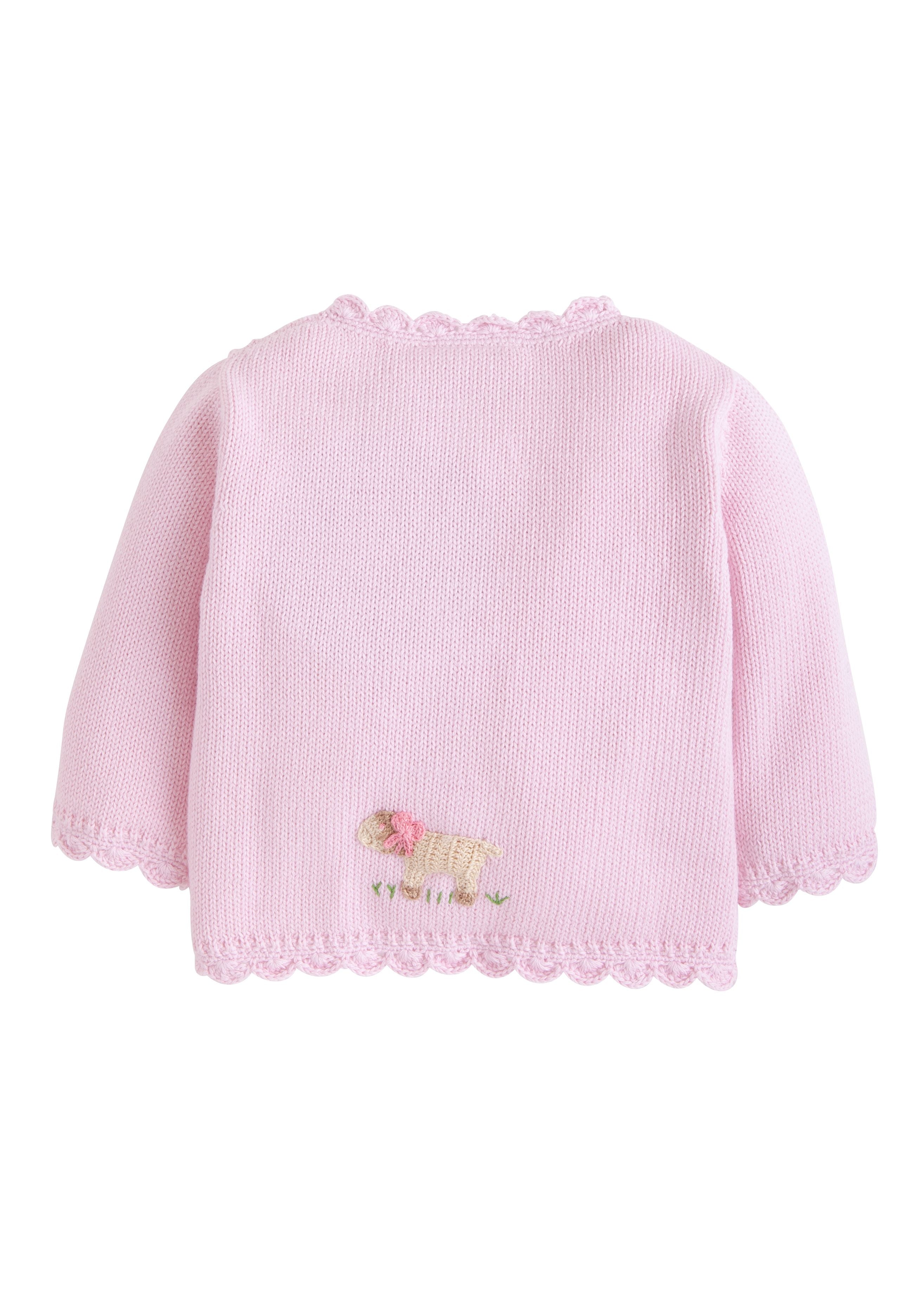 Pink Sheep Crochet Sweater