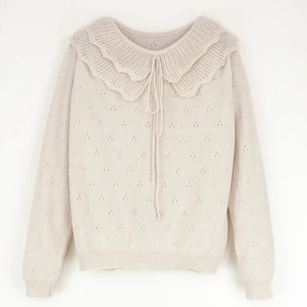 Popelin LS Collared Sweater