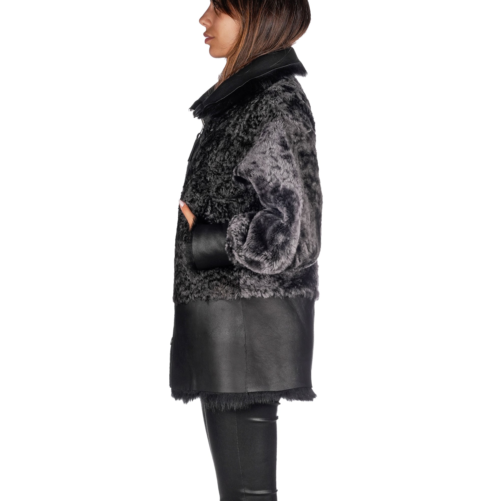 Reversible Shearling Jacket Pacaja Black