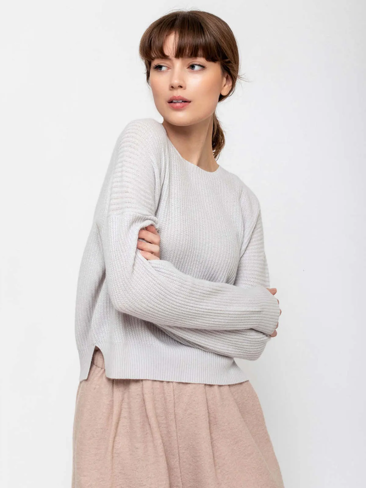 Round Neck Sweater - Moonlight