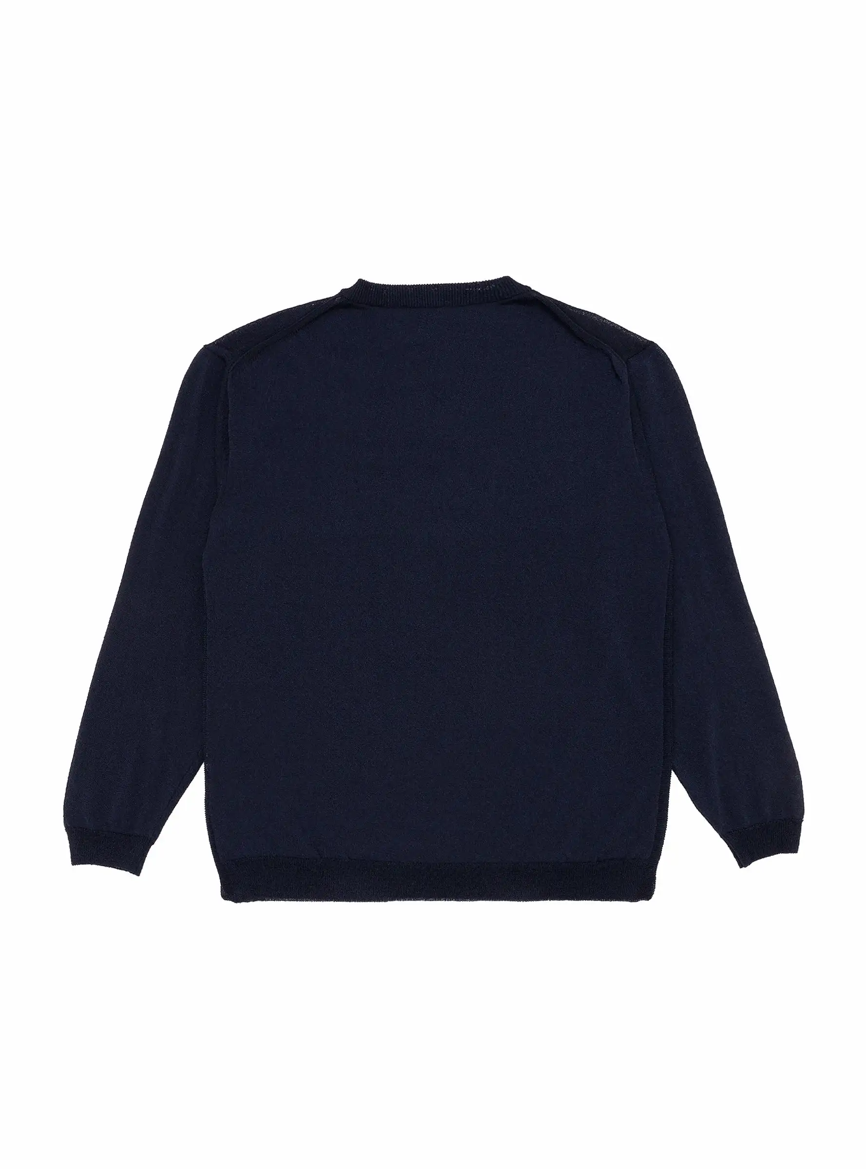 Shallow V-neck Sweater Navy