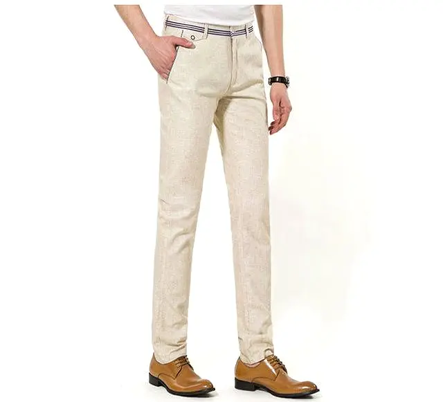 Slim Fit Casual Linen Pants For Men