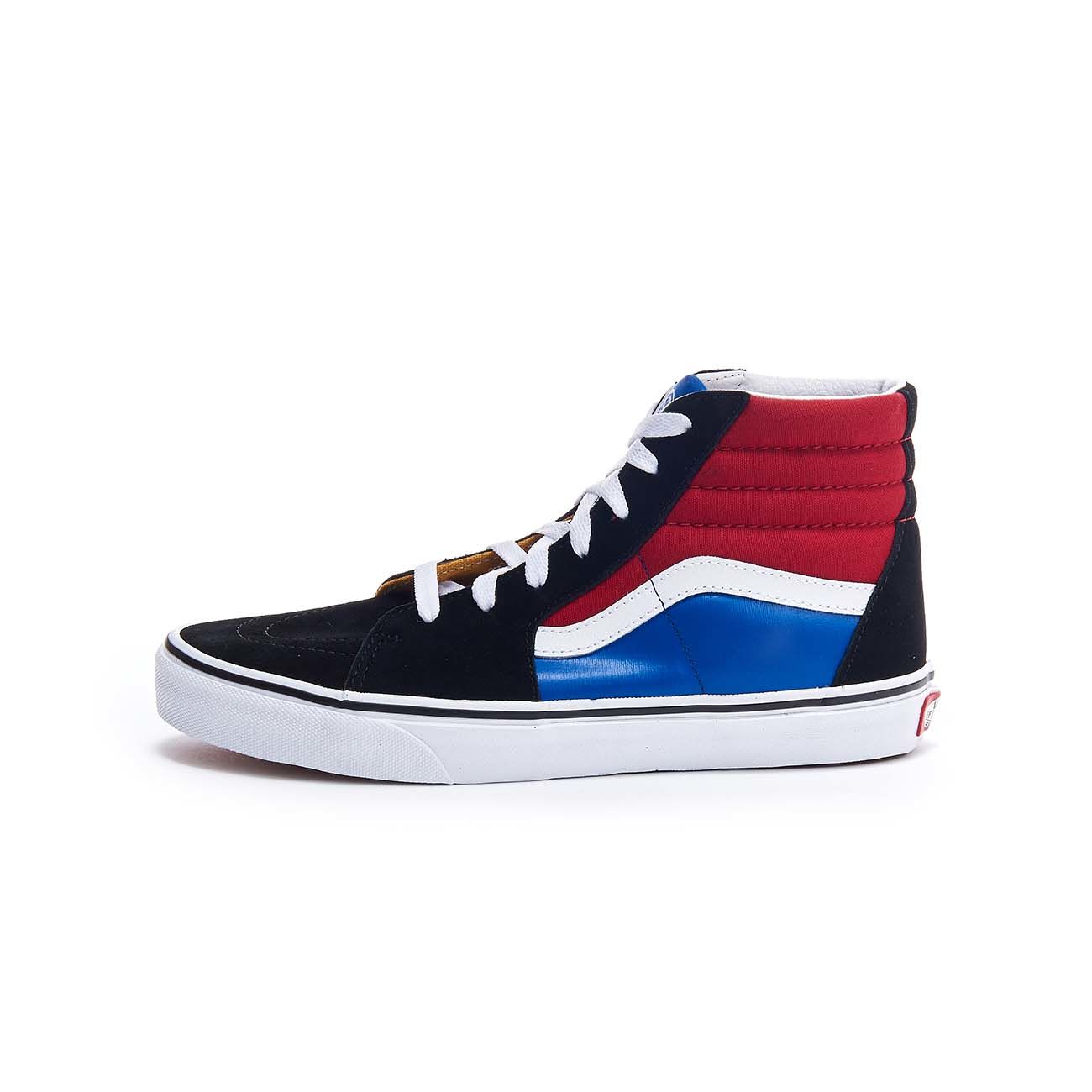 SNEAKER ALTA SK8-HI IN TESSUTO E ECOPELLE Bambino Black Chilli Pepper