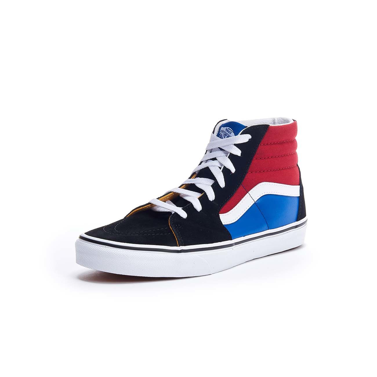 SNEAKER ALTA SK8-HI IN TESSUTO E ECOPELLE Bambino Black Chilli Pepper