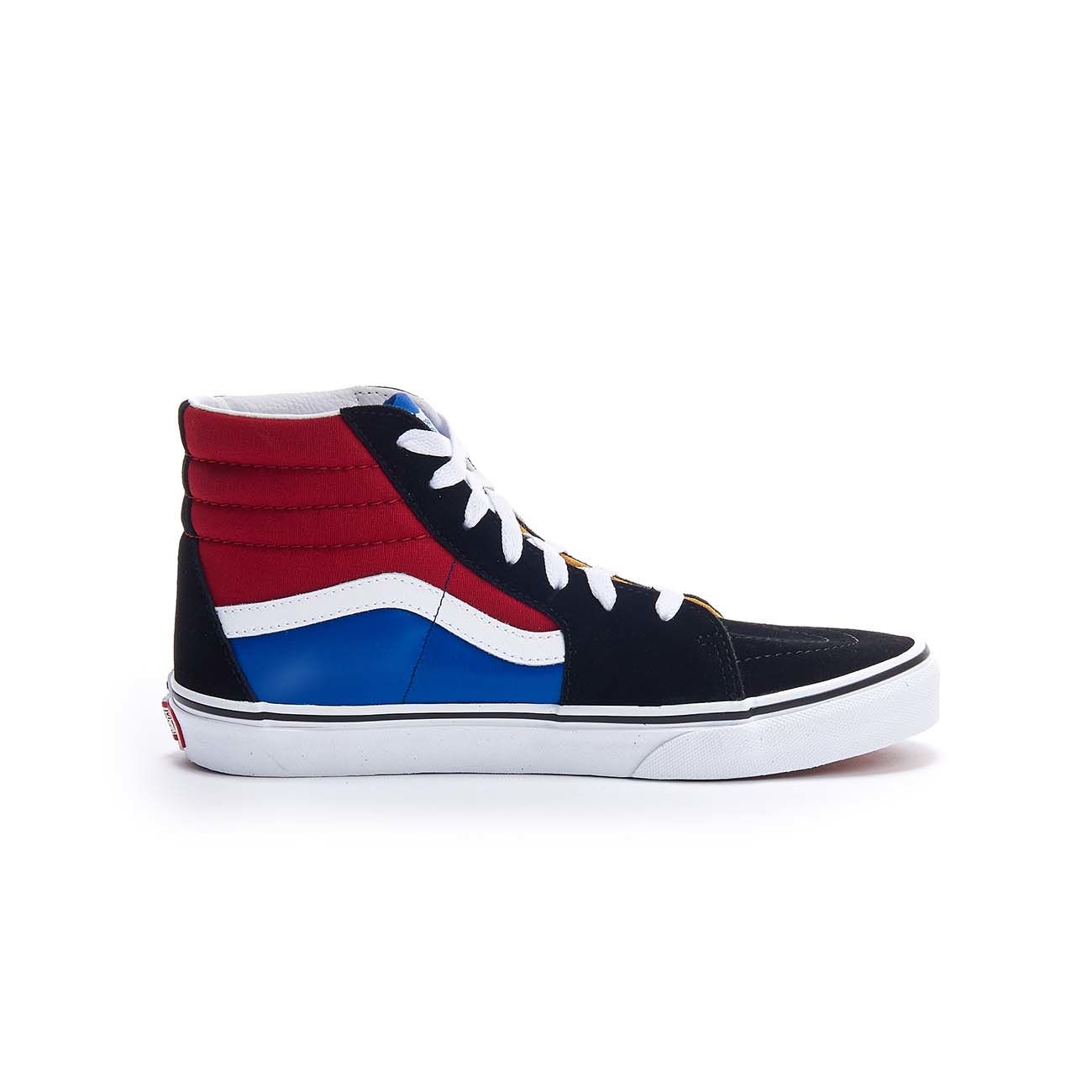 SNEAKER ALTA SK8-HI IN TESSUTO E ECOPELLE Bambino Black Chilli Pepper