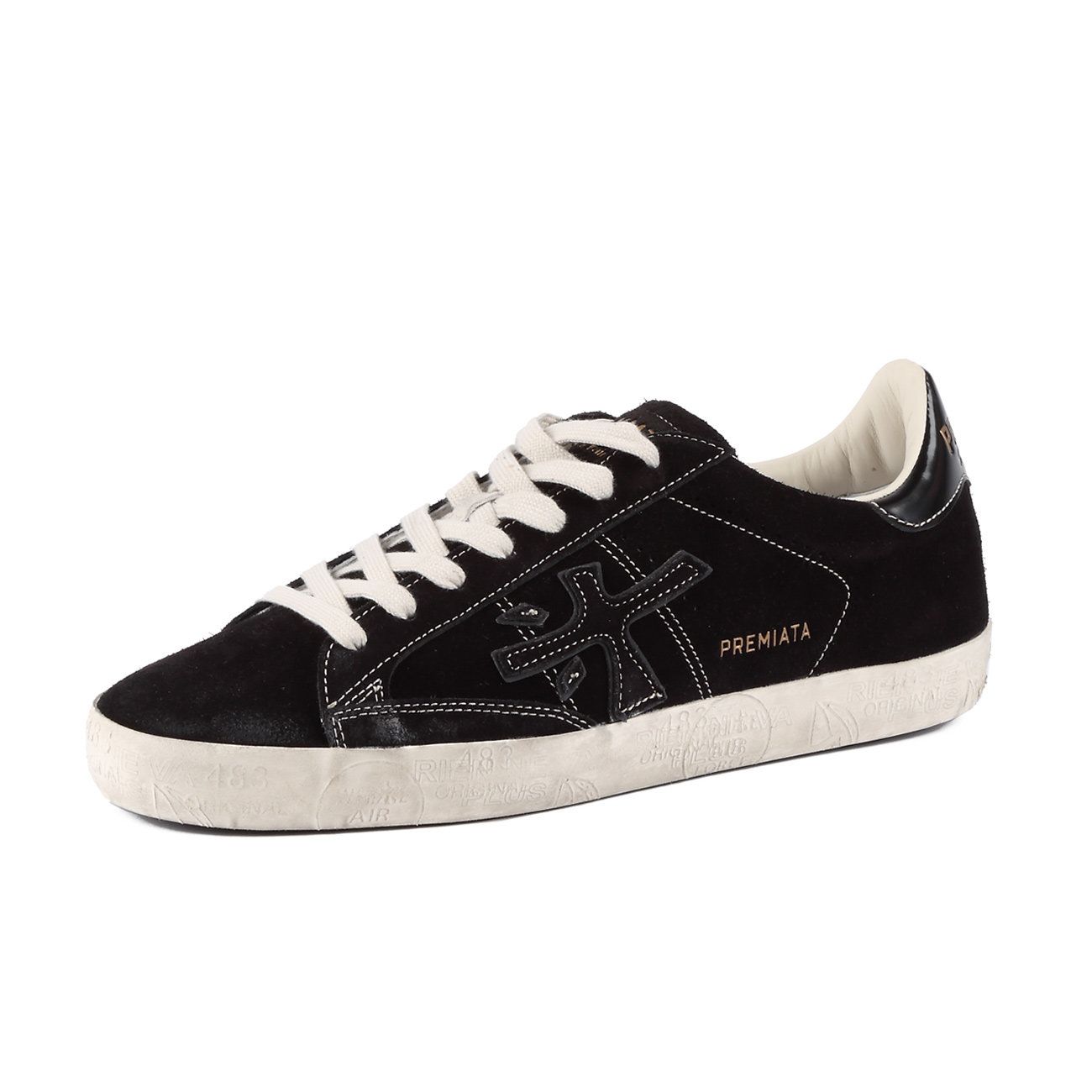 SNEAKER STEVEN IN PELLE Uomo Nero