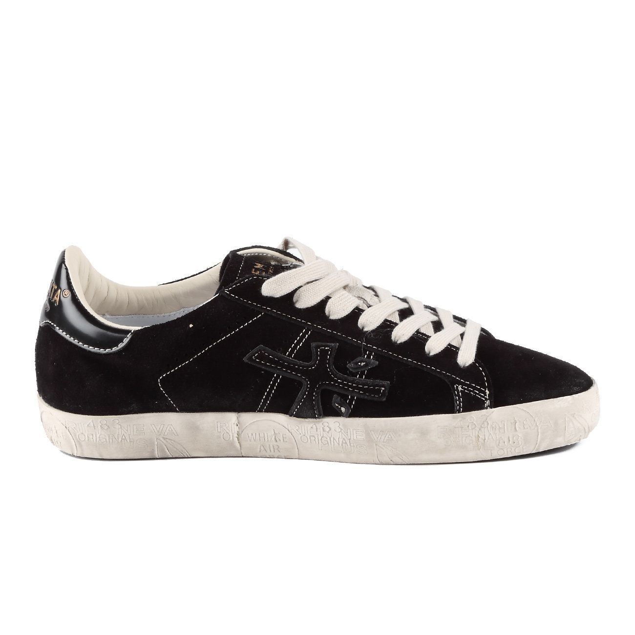 SNEAKER STEVEN IN PELLE Uomo Nero