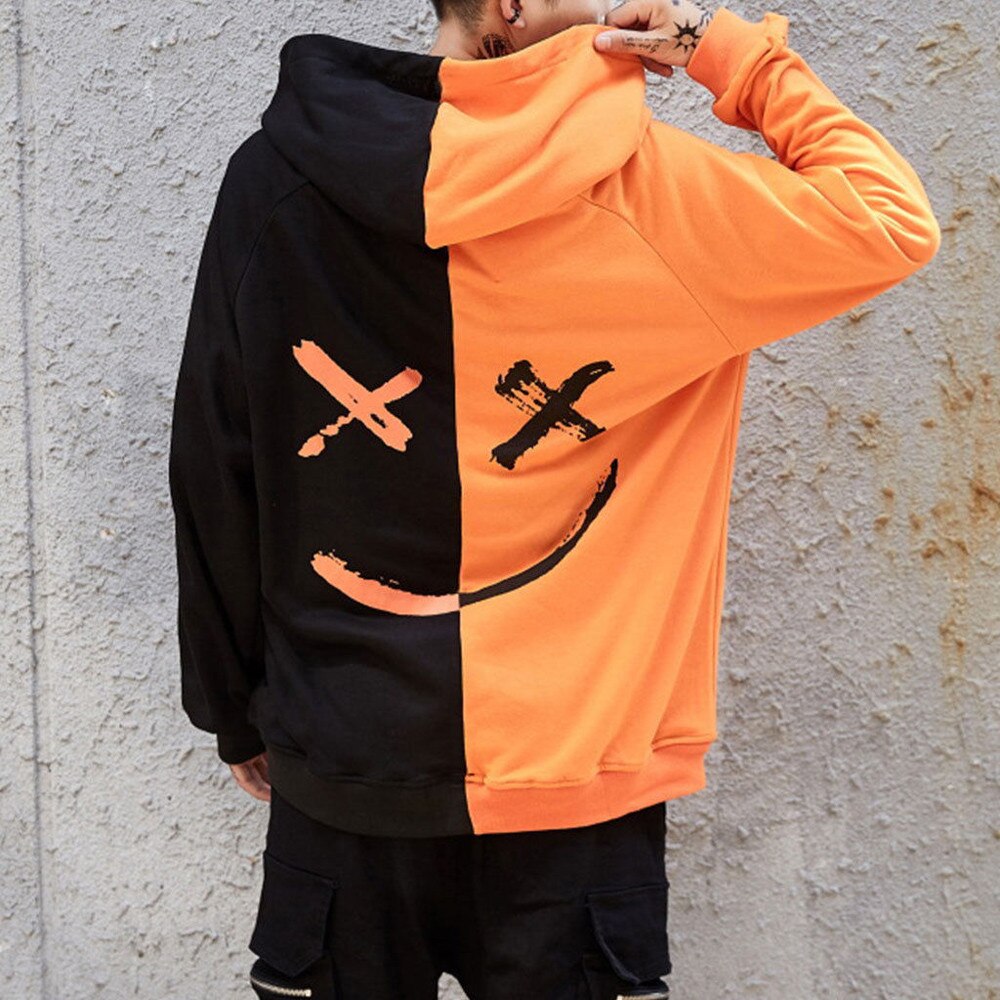 SPLIT SMILEY FACE HOODIE