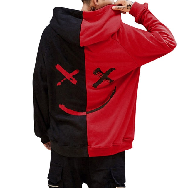 SPLIT SMILEY FACE HOODIE