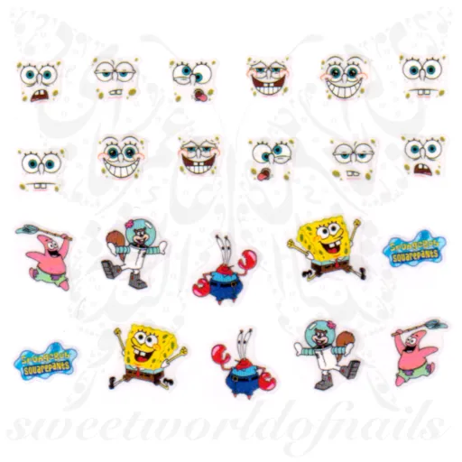 SpongeBob SquarePants Nail Art Stickers