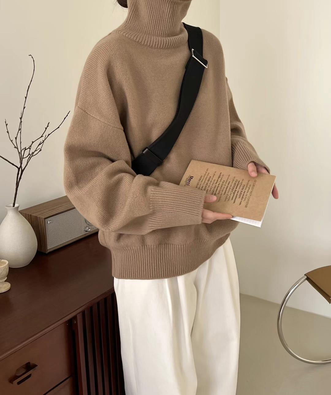 Turtle Neck Sweater Camel