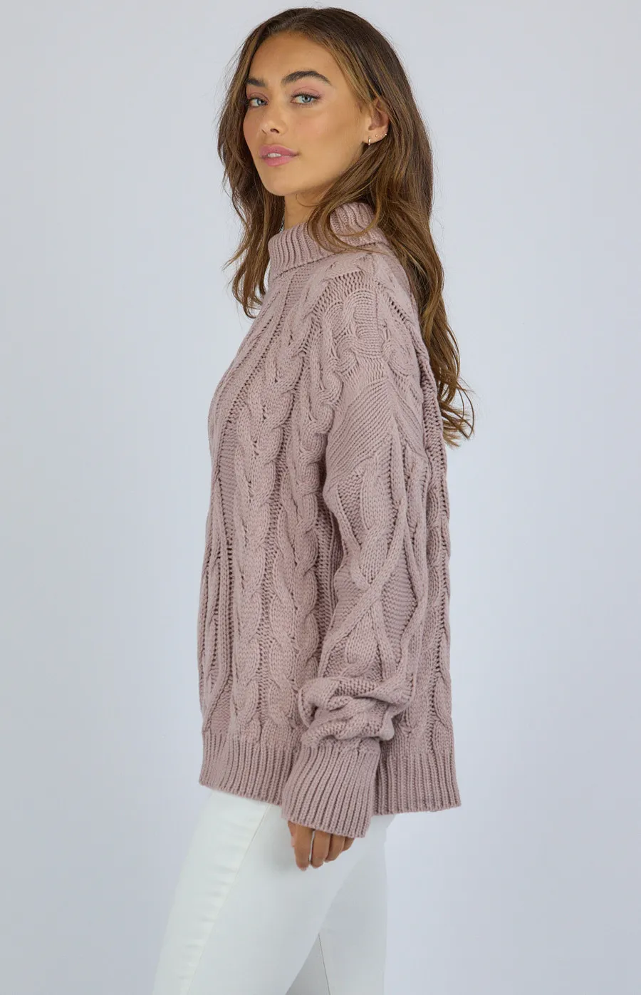 Turtleneck Cable Knit Sweater (AKN828)