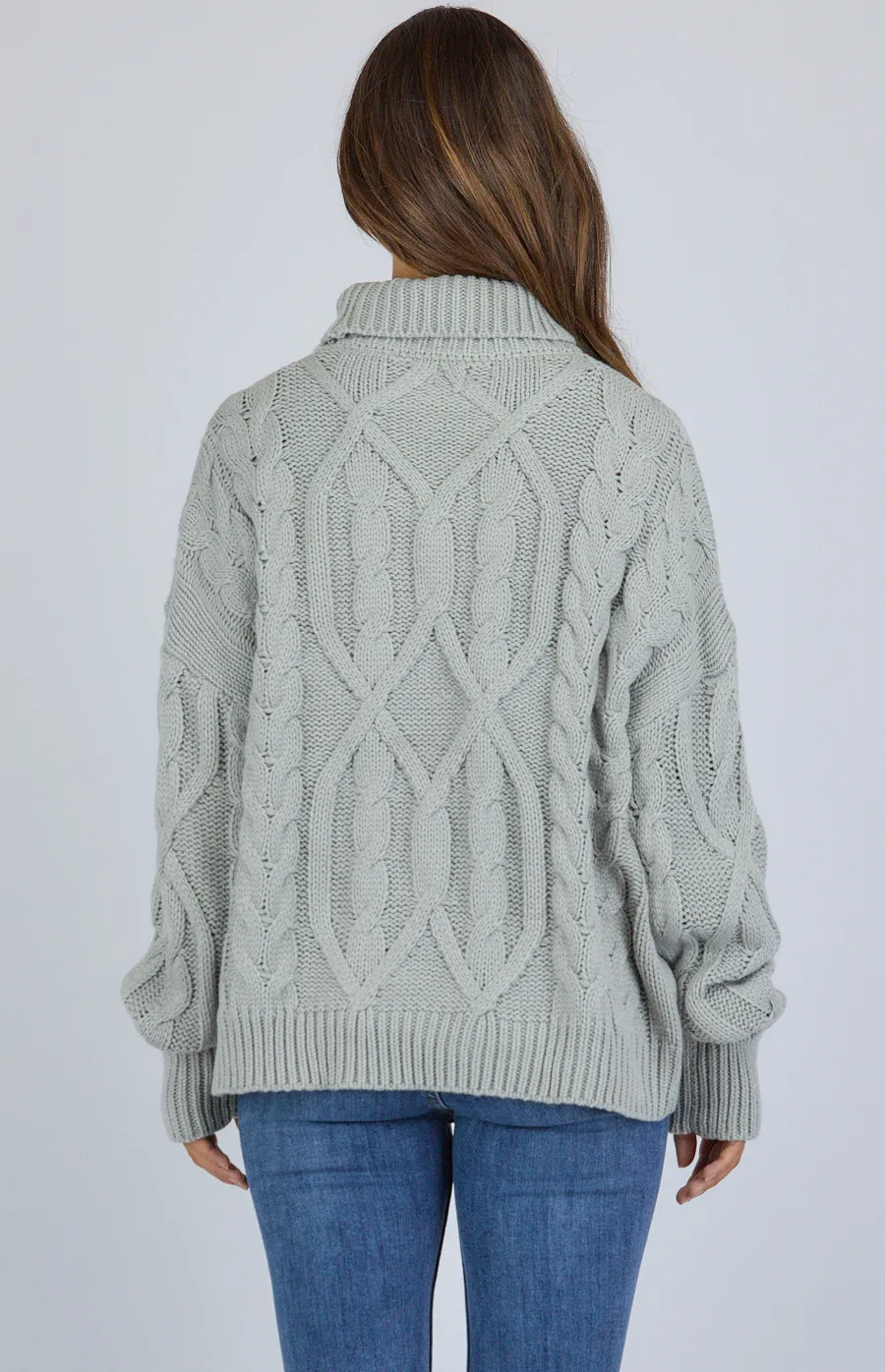 Turtleneck Cable Knit Sweater (AKN828)