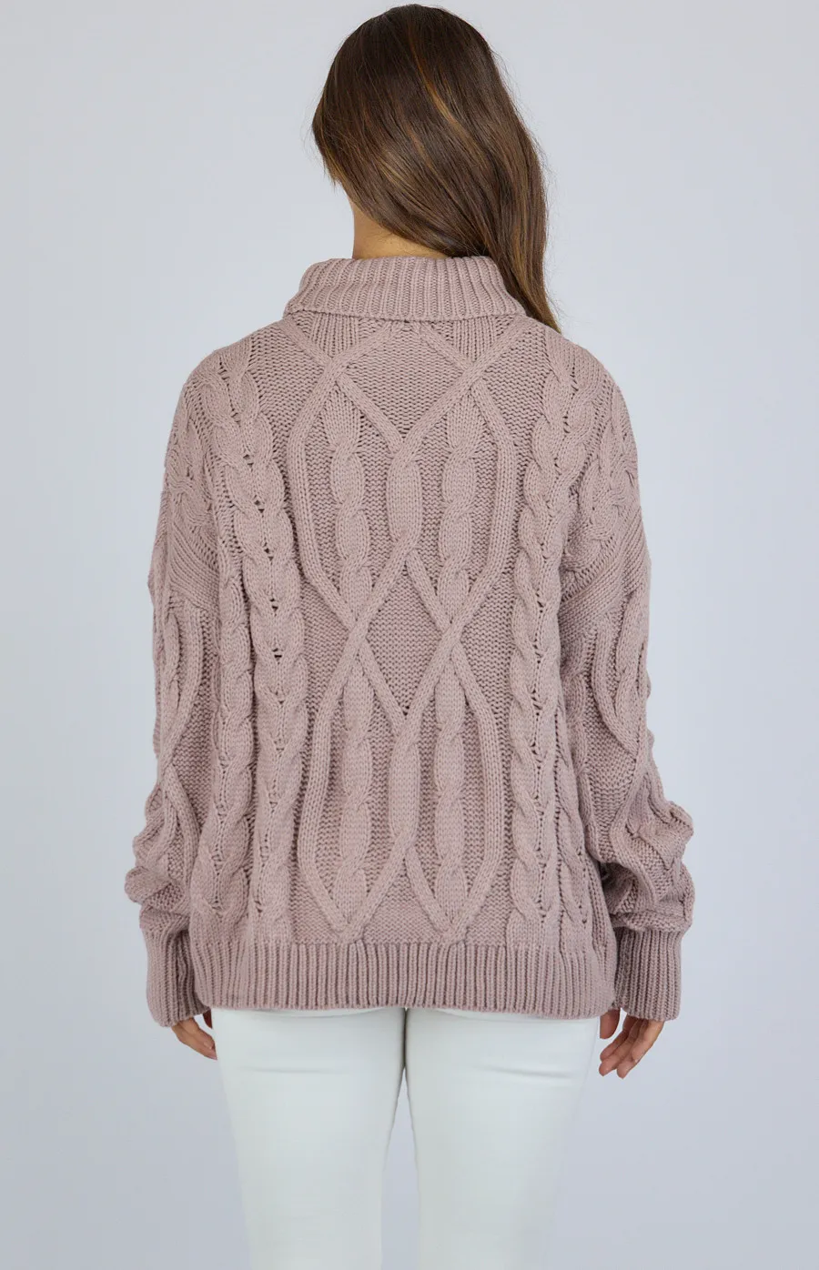 Turtleneck Cable Knit Sweater (AKN828)