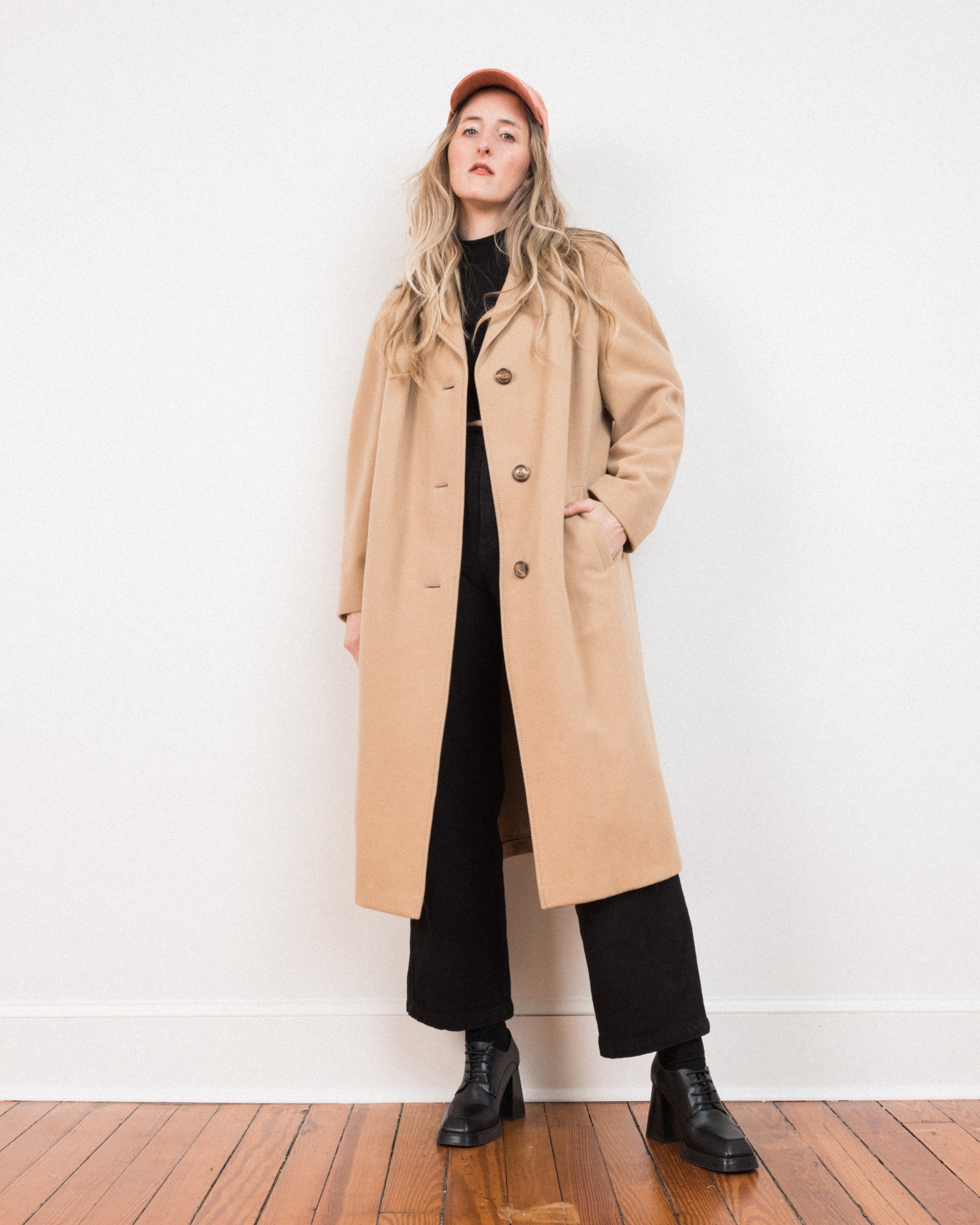 Vintage Camel Wool BERLIN Coat #16 (XS/S + S/M)