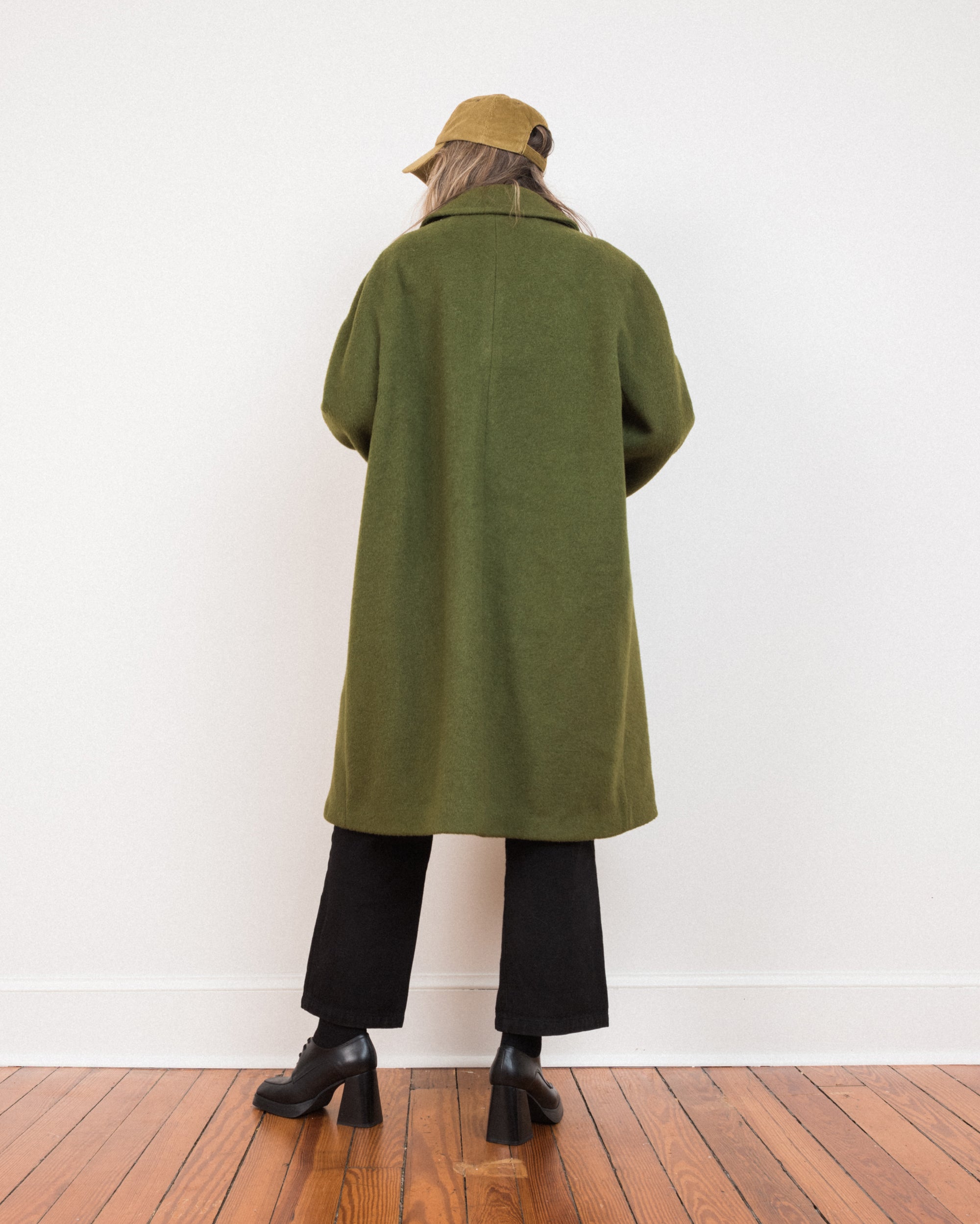 Vintage Green Camelhair BERLIN Coat #13 (S/M)