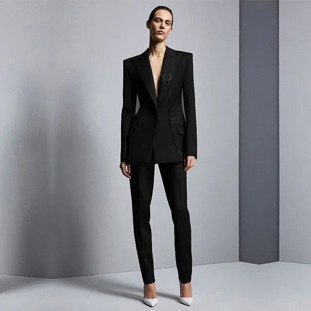 Women Tailored Formal Pantsuit