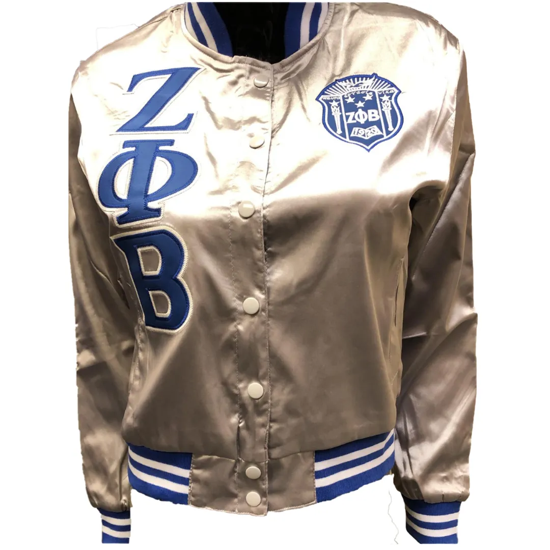 Zeta Phi Beta: Satin Baseball Jackets